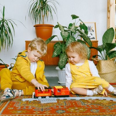 Plastic Toy Train Set