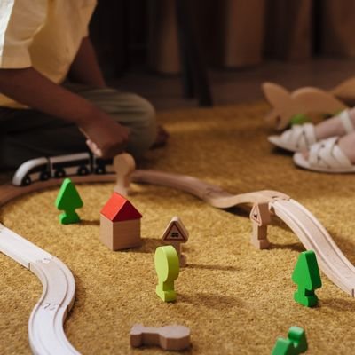Wooden Toy Train Set